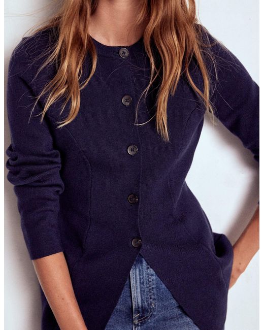 Boden Blue Joanna Fitted Knitted Jacket