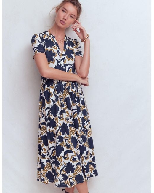 Boden White Naomi Jersey Midi Dress