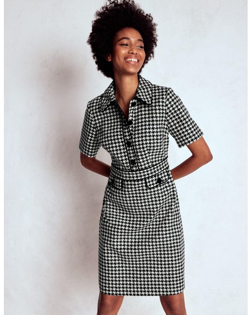 Boden Gray Eda Wool Shift Dress