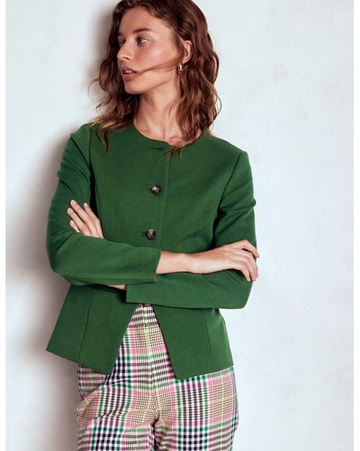 Blazer Hampstead En Sergé Point De Rome-Vert Chasseur Boden en coloris Green