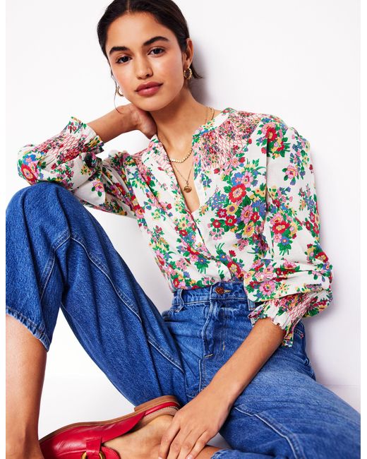Blouse Boden En Crash - Taille 48 - Coupe Ajustée Rouge - Style Décontracté Femme