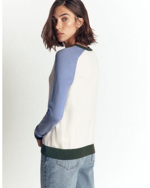 Boden Blue Meg Raglan Sleeve Jumper
