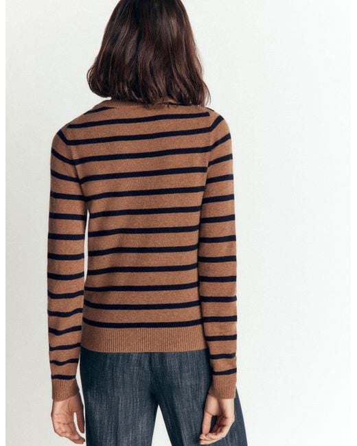 Boden Brown Elsie Cashmere Crew Jumper