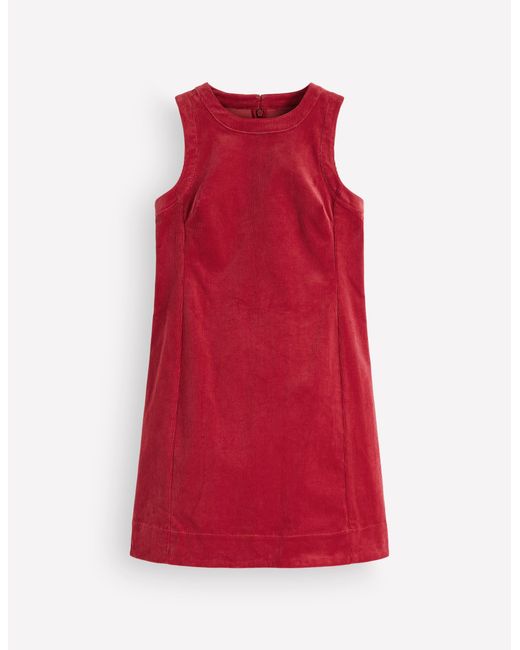 Boden Red Lou Cord Shift Dress