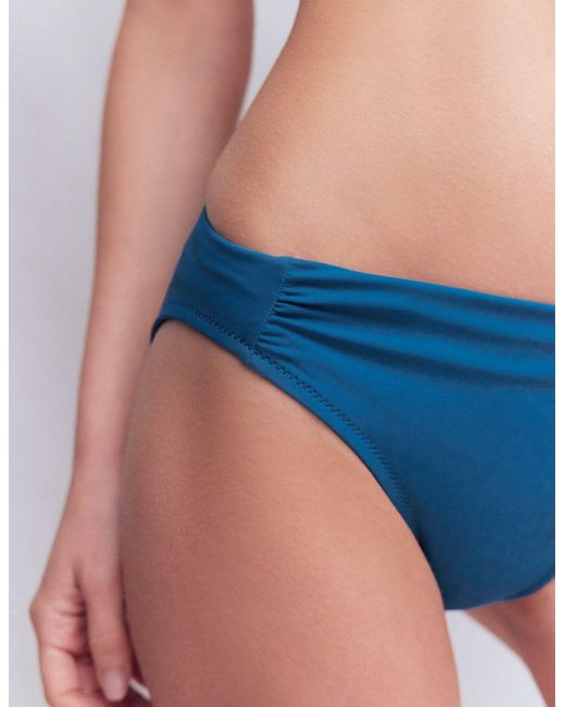 Boden Blue Classic Ruched Bikini Bottoms