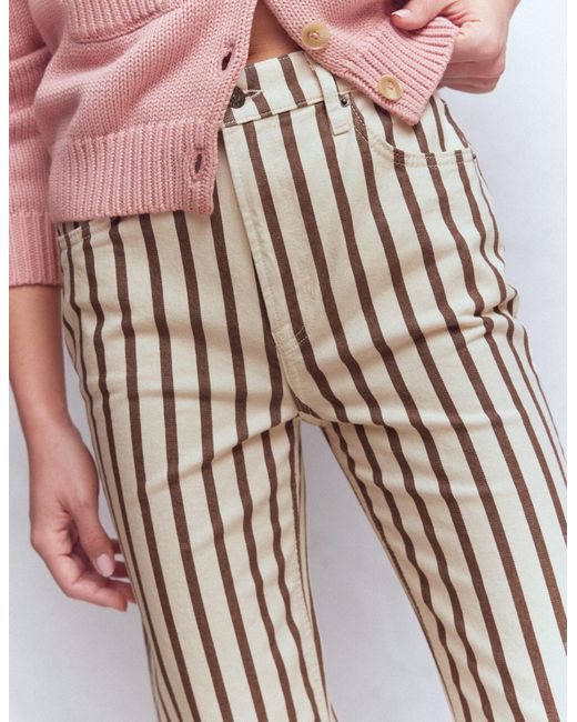 Boden Pink High Rise Straight Jeans