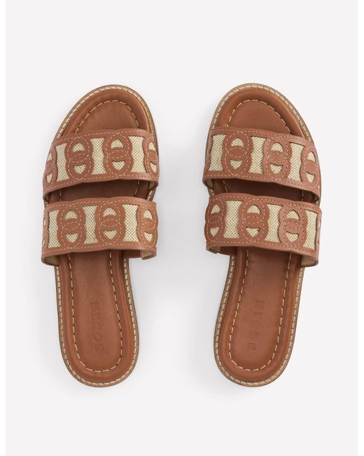 Boden Brown Interlocked Flat Sandal