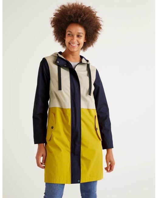 Boden Lawrence Waterproof Raincoat Tuscan Sun Colourblock in Yellow Lyst