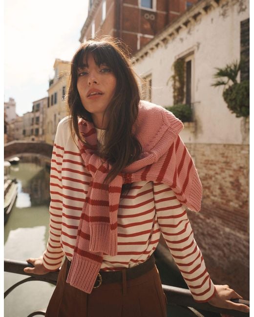 Boden Red Button Shoulder Mariner