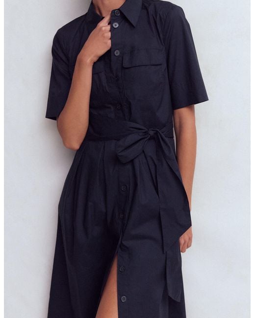 boden short sleeve shirt dress Zoe Short Sleeve Shirt Dress - Woodland Green