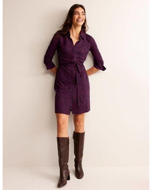 Robe-chemise jessie en jersey Boden en coloris Purple