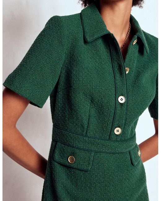 Boden Green Eda Cotton Shift Dress