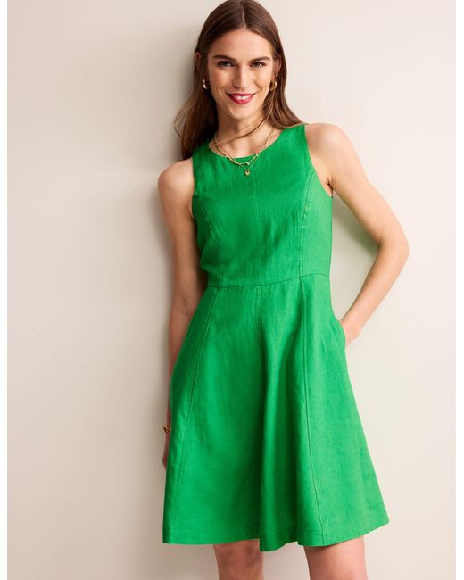 carla linen short dress BODEN Carla Linen Short Dress