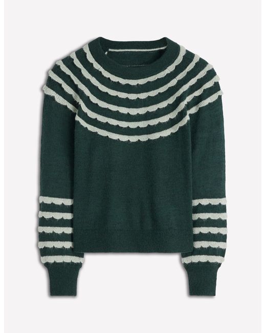 Boden Green Alice Fluffy Raglan Jumper