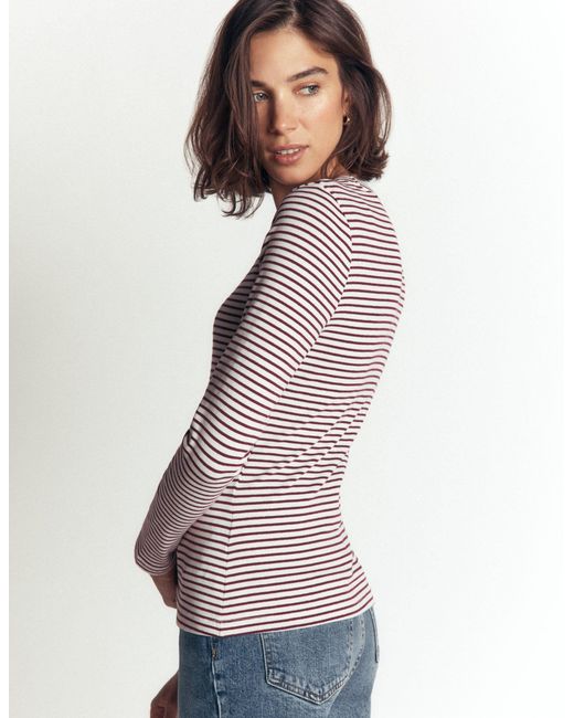 Boden Purple Annie Essential Crew Neck Top
