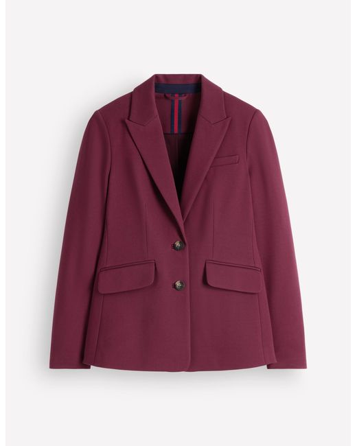 Boden Red Stamford Ponte Blazer