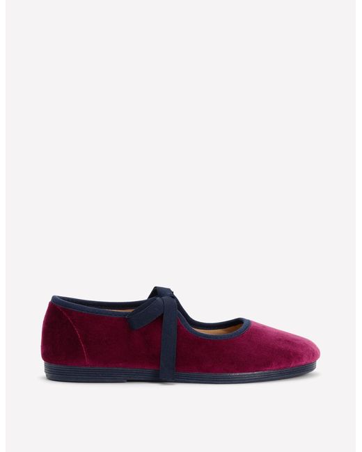 Boden Purple Flexi Tie Mary Janes Shoe