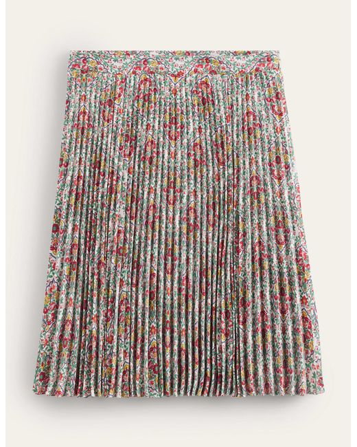Mini-jupe plissée Boden en coloris Multicolor