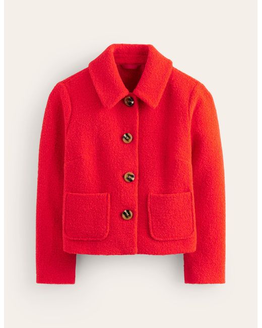 Boden Red Rye Cropped Jacket