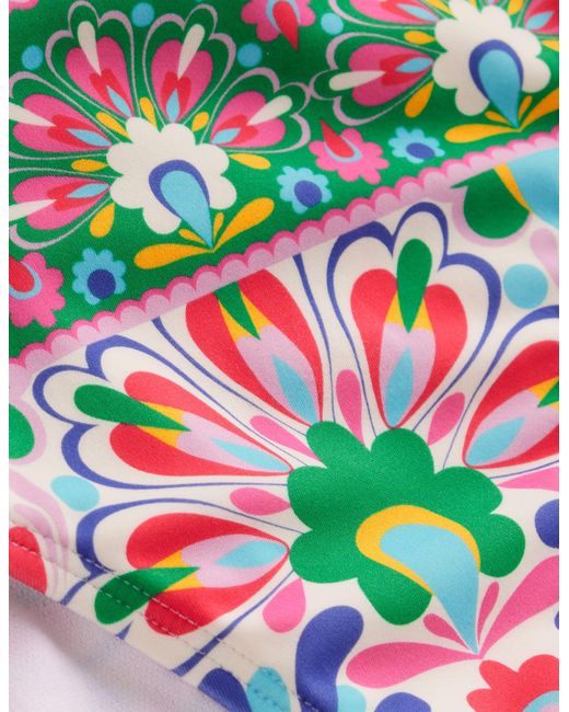 Boden Blue Porto Bikini Bottoms-Multi, Decorative Dandelion
