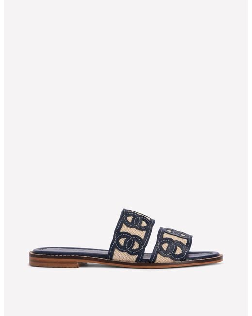 Boden White Interlocked Flat Sandal