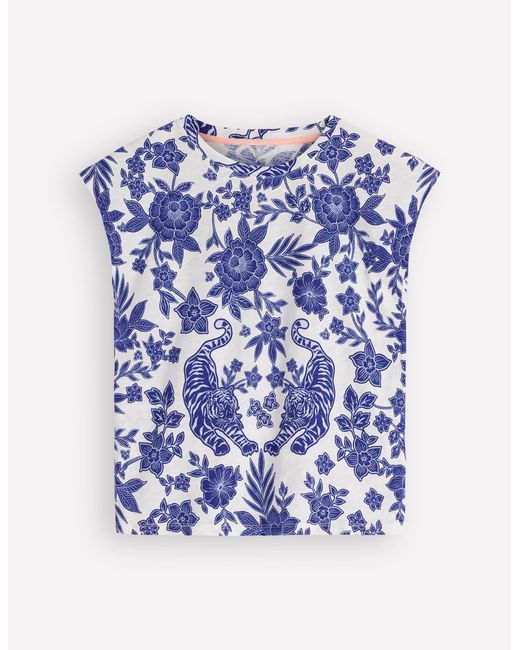 Boden Blue Louisa Slub T-Shirt