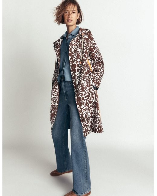 Boden Blue Longline Raincoat