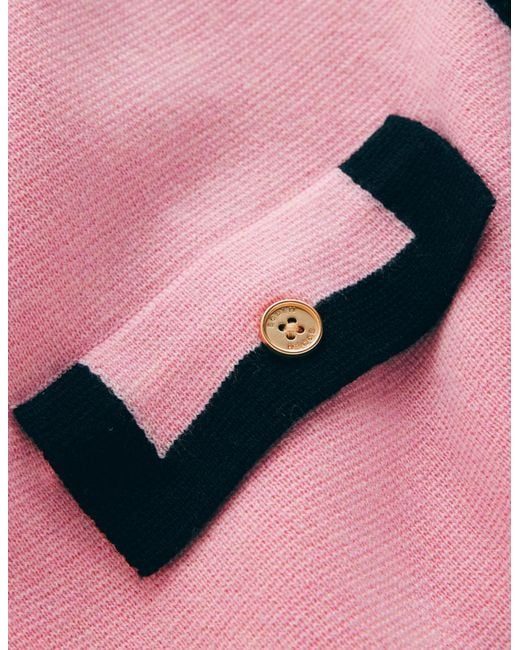 Boden Pink Elizabeth Bow Knitted Jacket