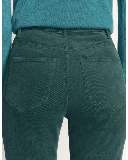 Boden Blue High Rise Cord Slim Jeans