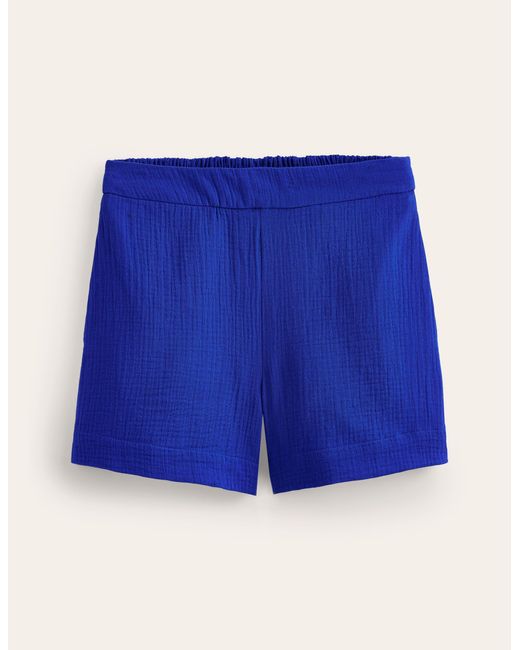 Boden Blue Double Cloth Shorts