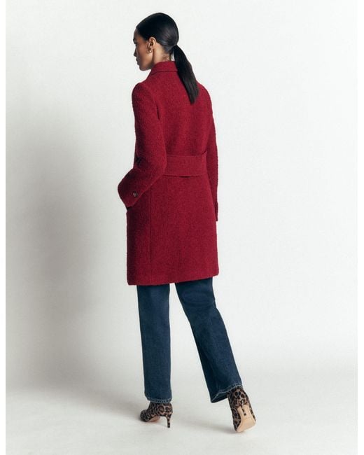 Boden Red Aylesford Wool Coat