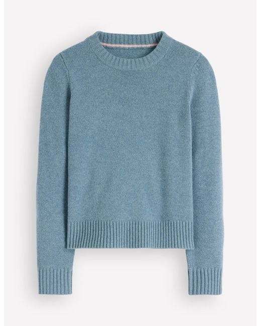 Boden Blue Marta Merino Wool Crew Sweater