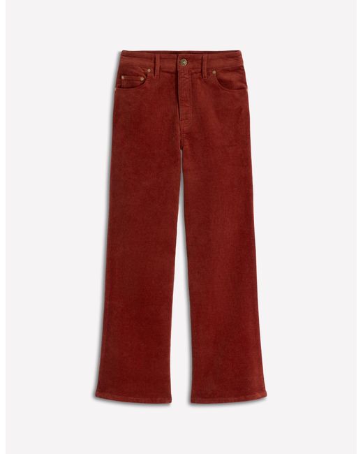 Boden Red 5 Pocket Cord Kick Jeans