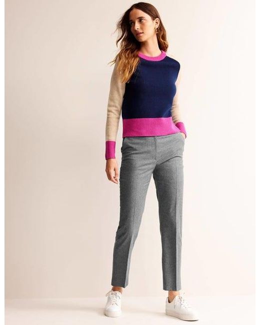 Pantalon kew en laine Boden en coloris Gray