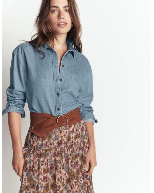 Boden Brown Wide Ring Waist Belt