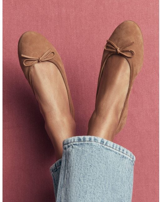 Boden Brown Patti Round Toe Ballet Flats