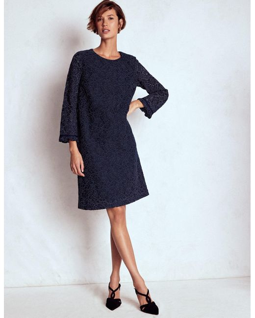 Boden Women's Blue Lace Occasion Mini Dress - www.disolcolor.com