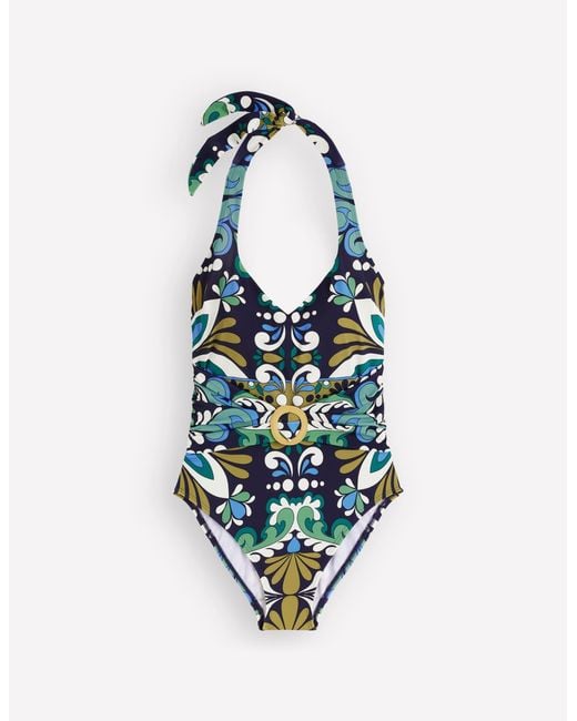 Boden Blue Sorrento Hoop Sash Swimsuit