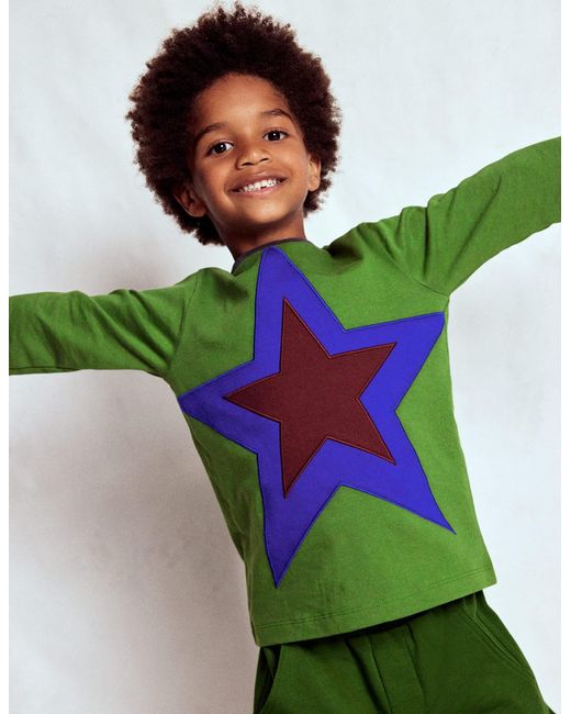 T-Shirt À Appliqué Étoile-Étoile Vert Brocoli Boden pour homme en coloris Green