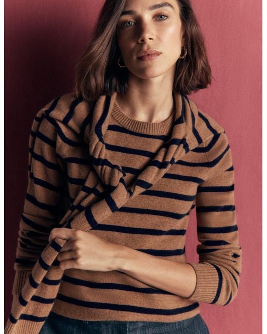 Boden Brown Elsie Cashmere Crew Jumper