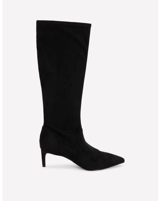 Boden Black Stretch Kitten Heel Boots