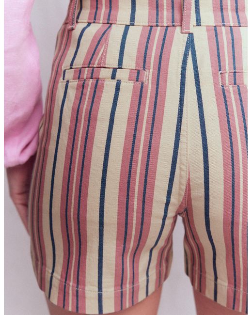 Boden Purple Primrose Denim Shorts