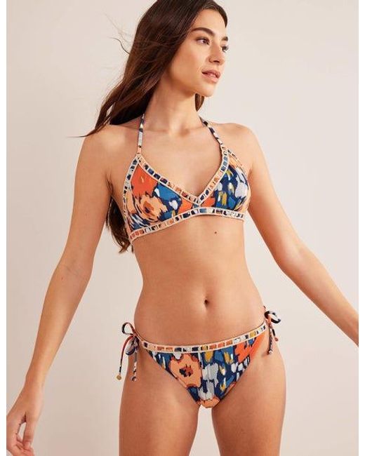 Bas de bikini avec détails en crochet Boden en coloris Blue