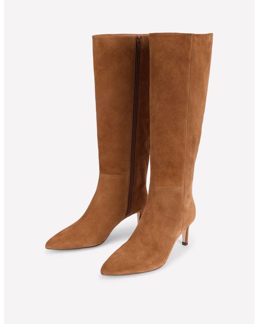 Boden Brown Straight Leg Heeled Boot