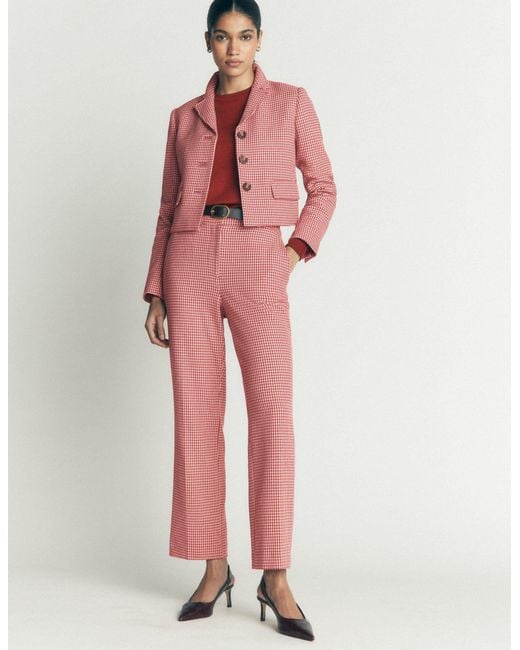 Boden Red Canonbury Cotton 7/8 Trousers