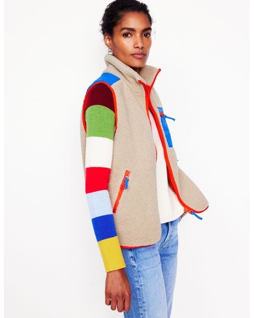Boden White Truro Borg Gilet
