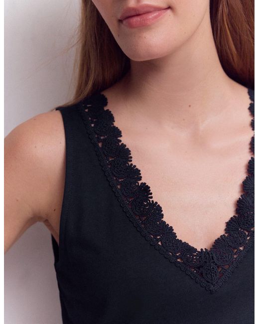 Boden Blue Supersoft V Neck Trim Vest