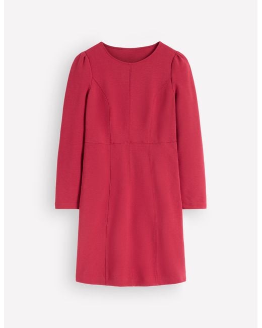 Boden Red Marla Seamed Ottoman Dress