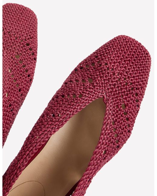 Boden Blue Knitted Ballet Flats