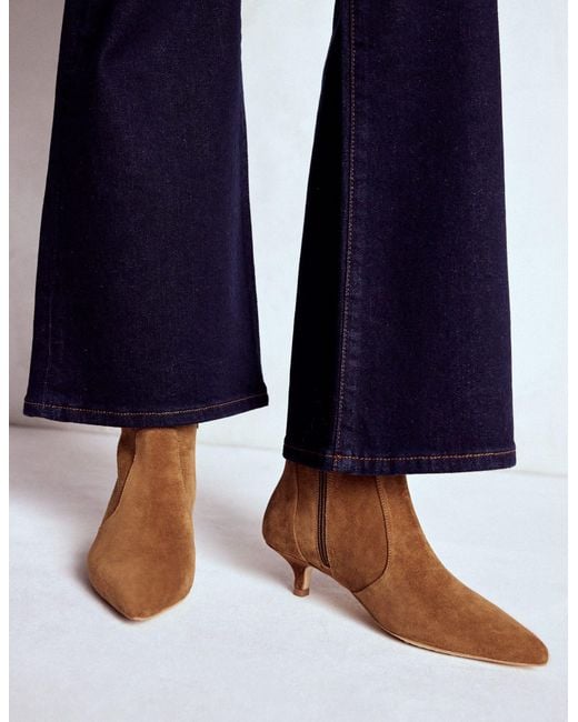 Boden Brown Isobel Kitten Heel Ankle Boot